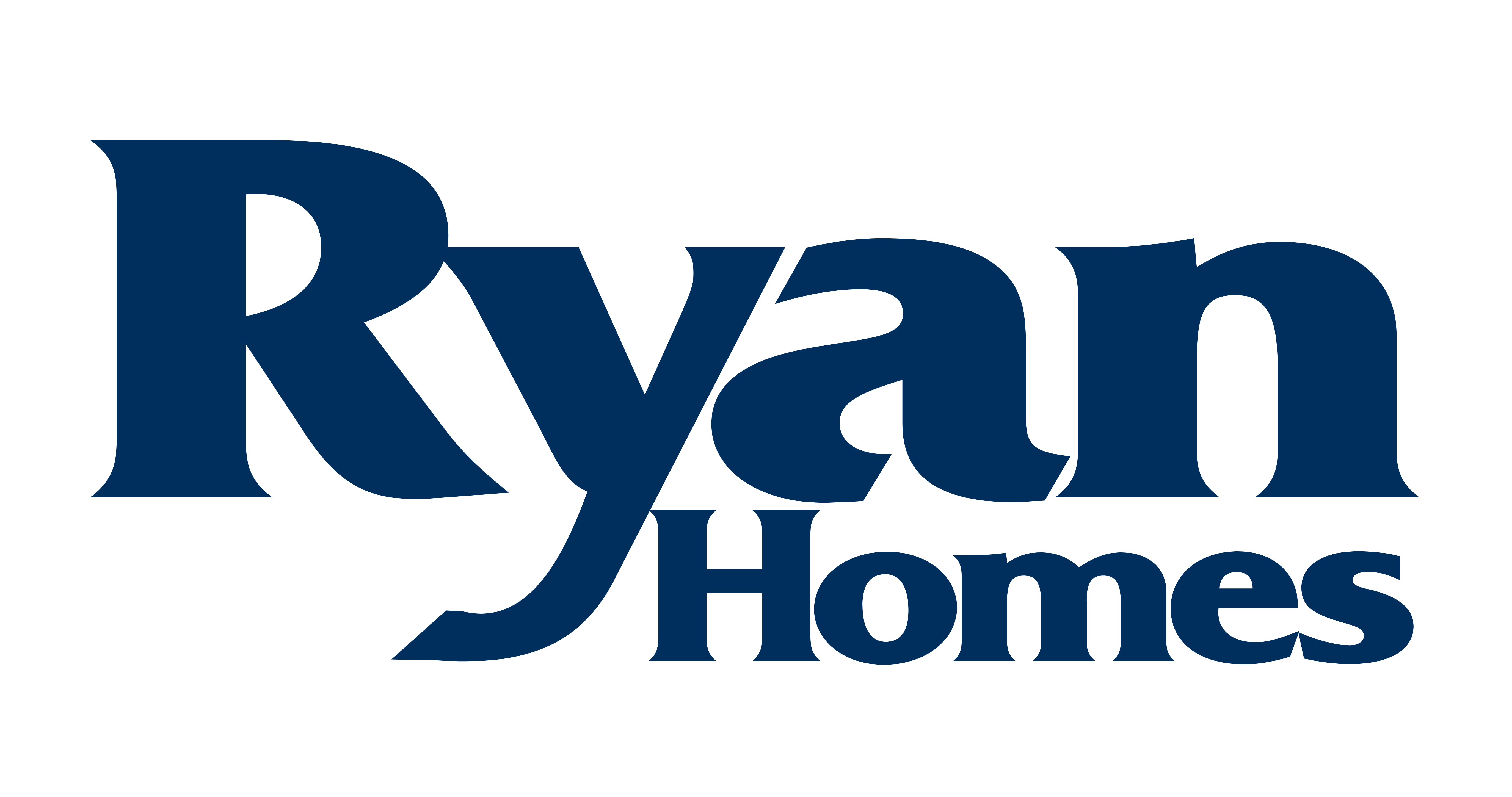 Ryan Homes Logo WhiteBlue